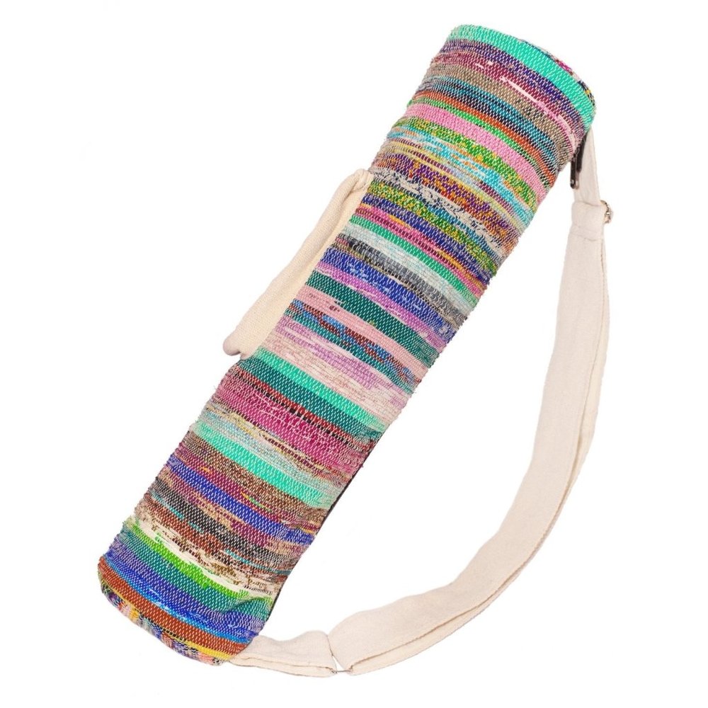 Handmade Multi- Colored Eco-Friendly Colorful Hemp Sling Yoga Mat Bag